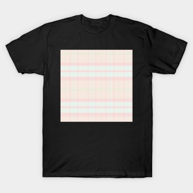 Pastel  Aesthetic Ossian 1 Hand Drawn Textured Plaid Pattern T-Shirt by GenAumonier